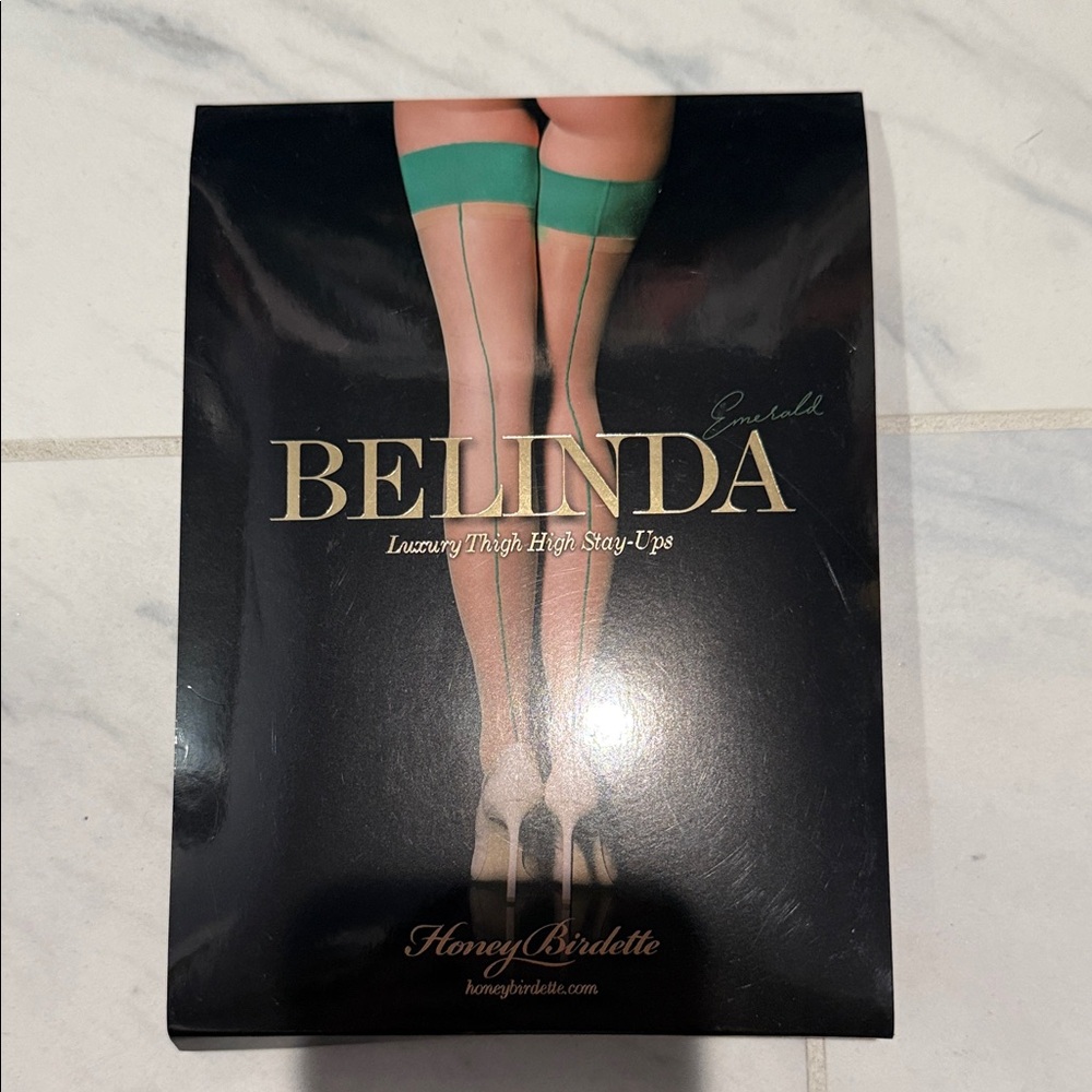 Honey Birdette Belinda Thigh High Stay-Ups - Emerald M